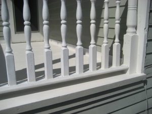 New porch deck, rail, post