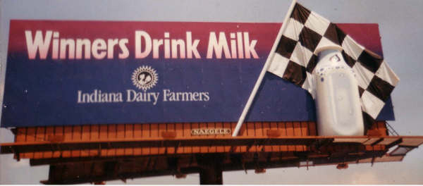 Giant Milk Bottle Billboard