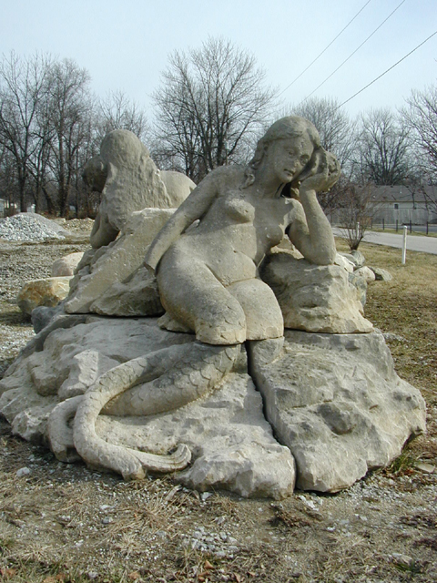 Giant Stone Mermaids