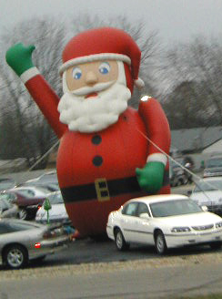 Giant Inflated Santas