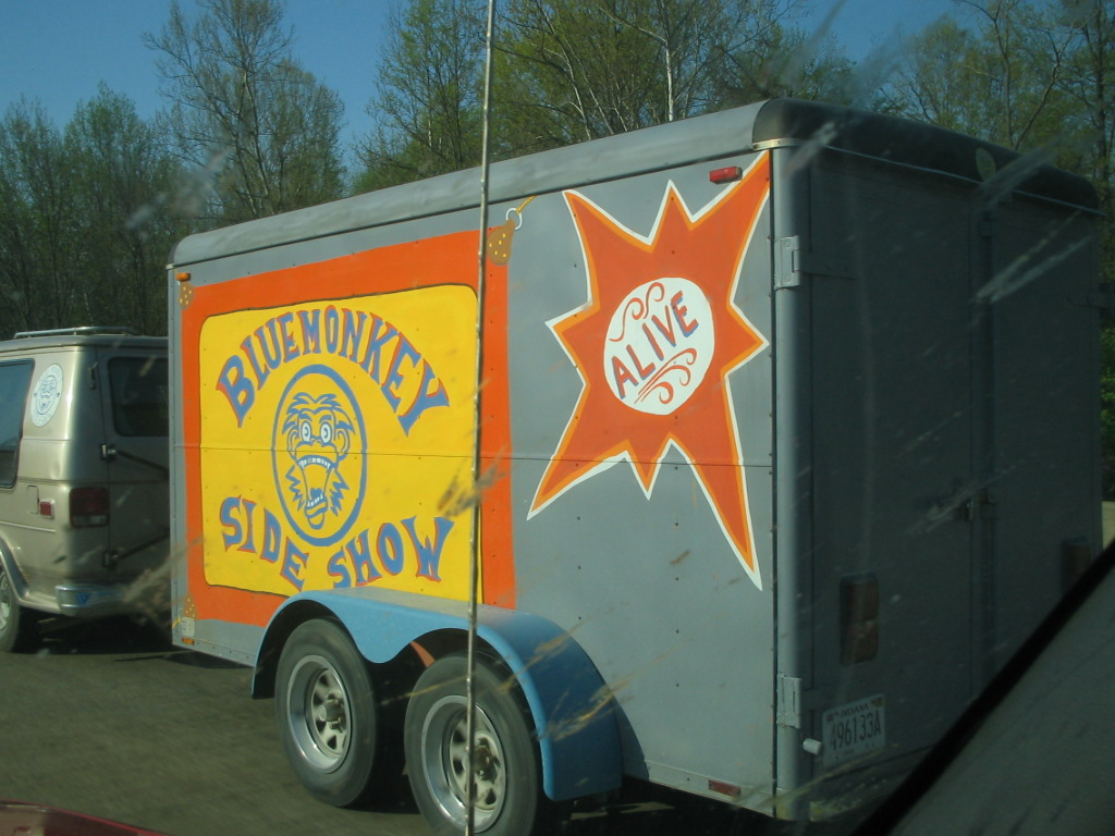 Blue Monkey Side Show Van