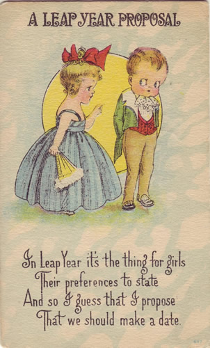 Leap Year Poscard Sexism